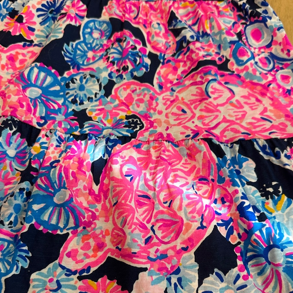 Lilly Pulitzer Pink and Blue Floral Kids Dress - Picture 4 of 4